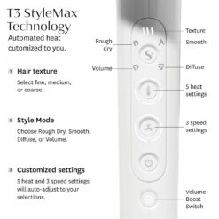 T3 Featherweight StyleMax Professional Hair Dryer with Automated Heat
