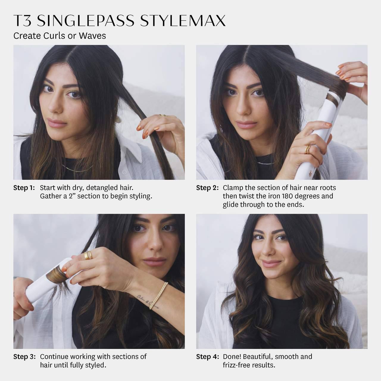 T3 SinglePass StyleMax Professional 1" Flat Iron with Automated Heat