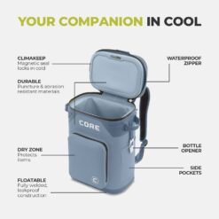 Core Climakeep 24-Can Backpack Cooler - Gray
