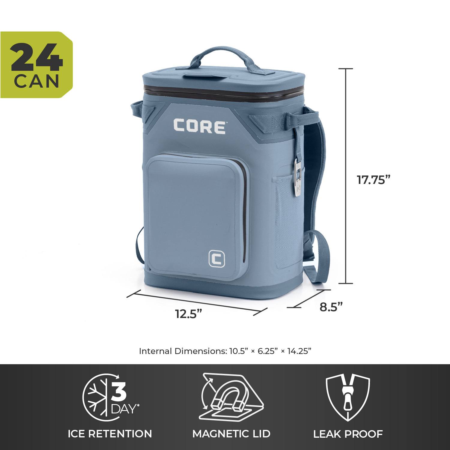 Core Climakeep 24-Can Backpack Cooler - Blue