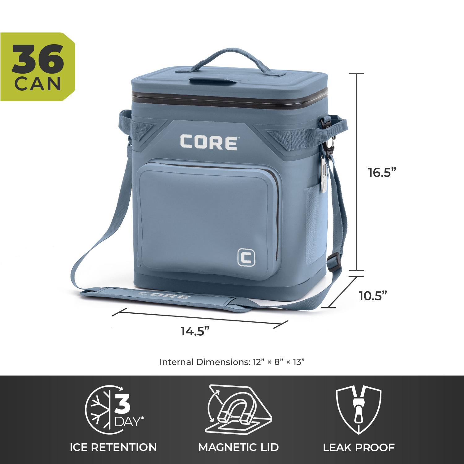 Core Climakeep 36-Can Box Cooler - Blue