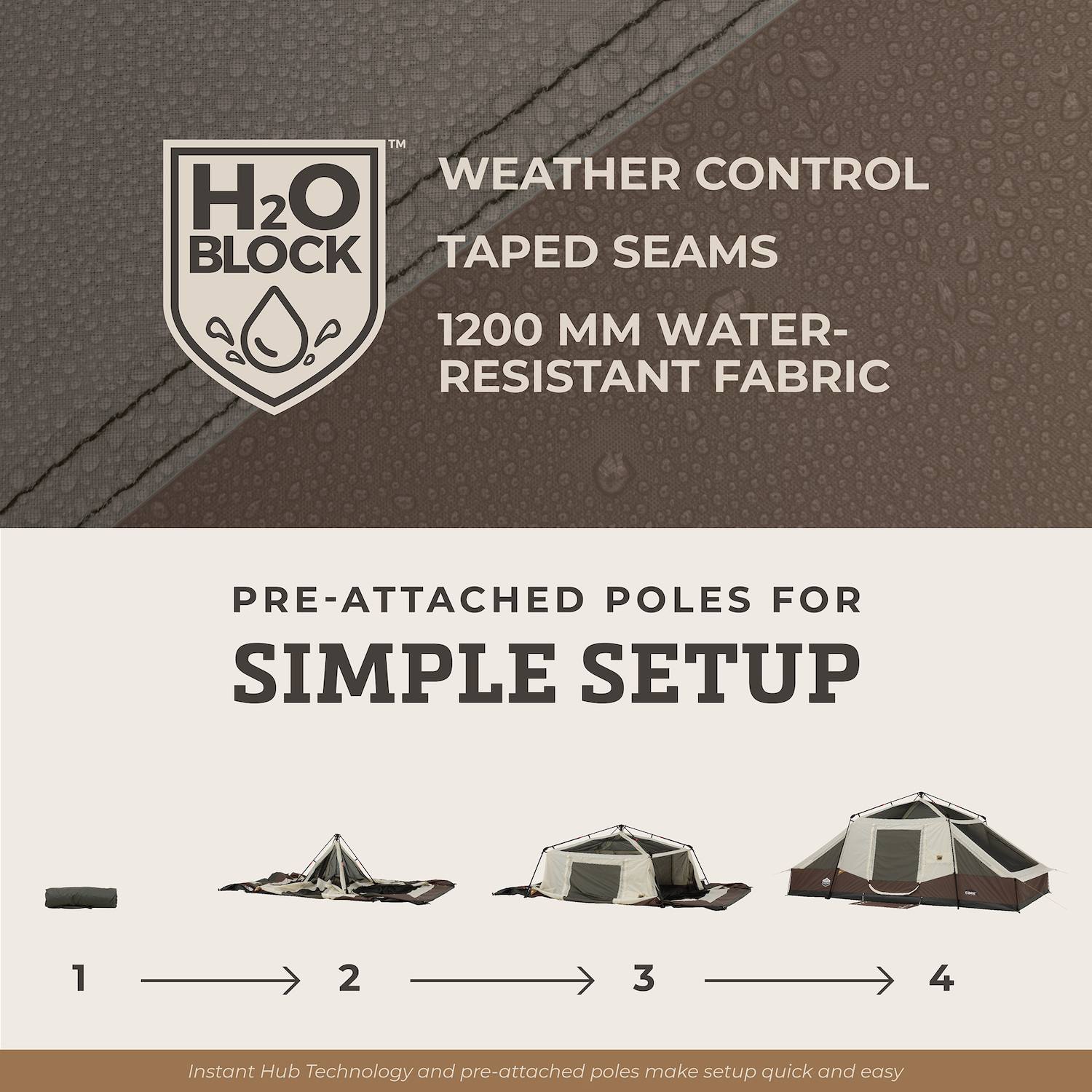 CORE 10-Person Instant Pyramid Cabin Tent