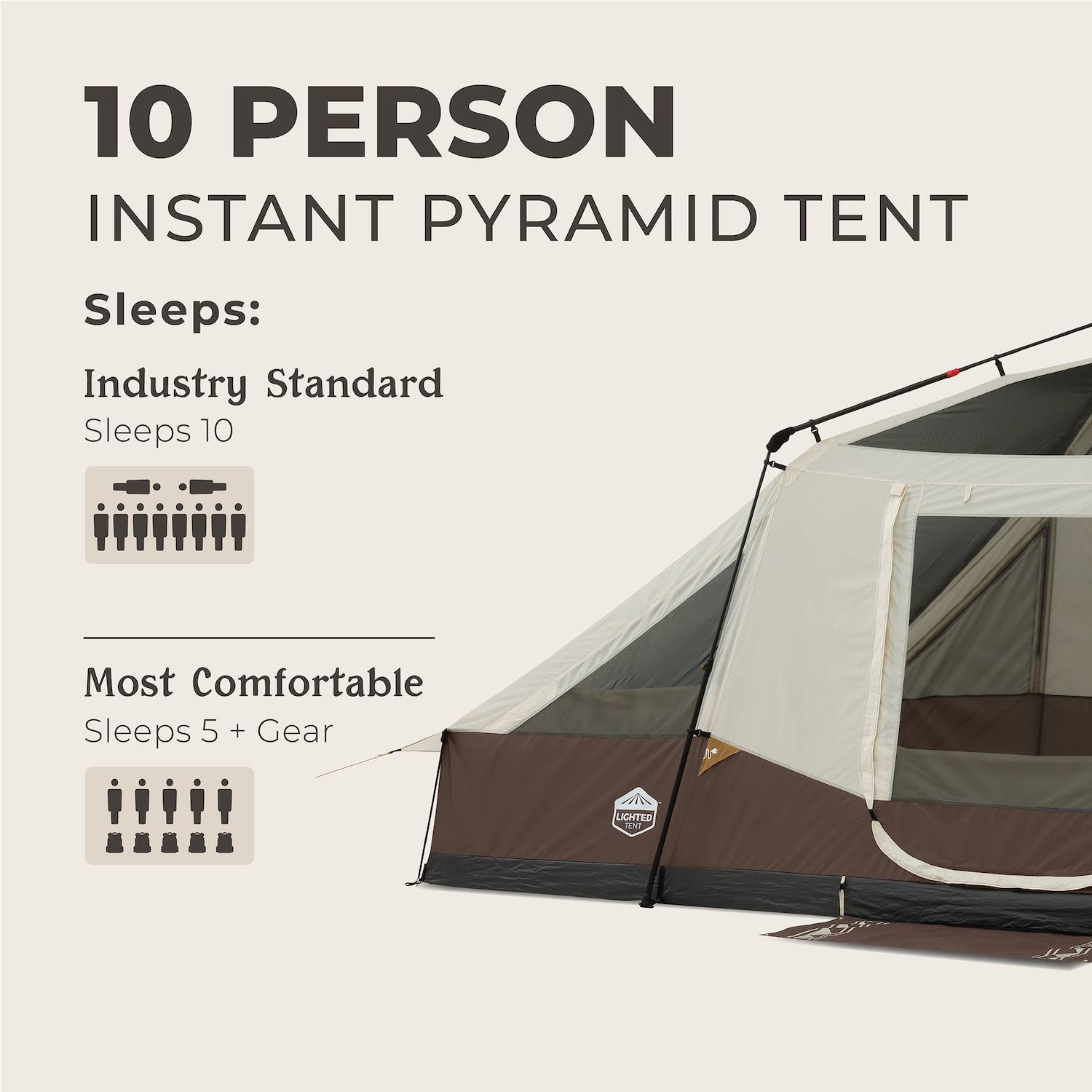 CORE 10-Person Instant Pyramid Cabin Tent