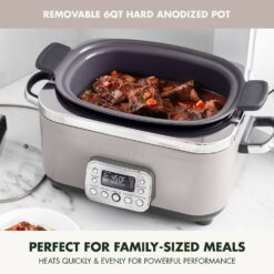 GreenPan Elite 6-qt. Ceramic Nonstick Slow Cooker - Light Gray
