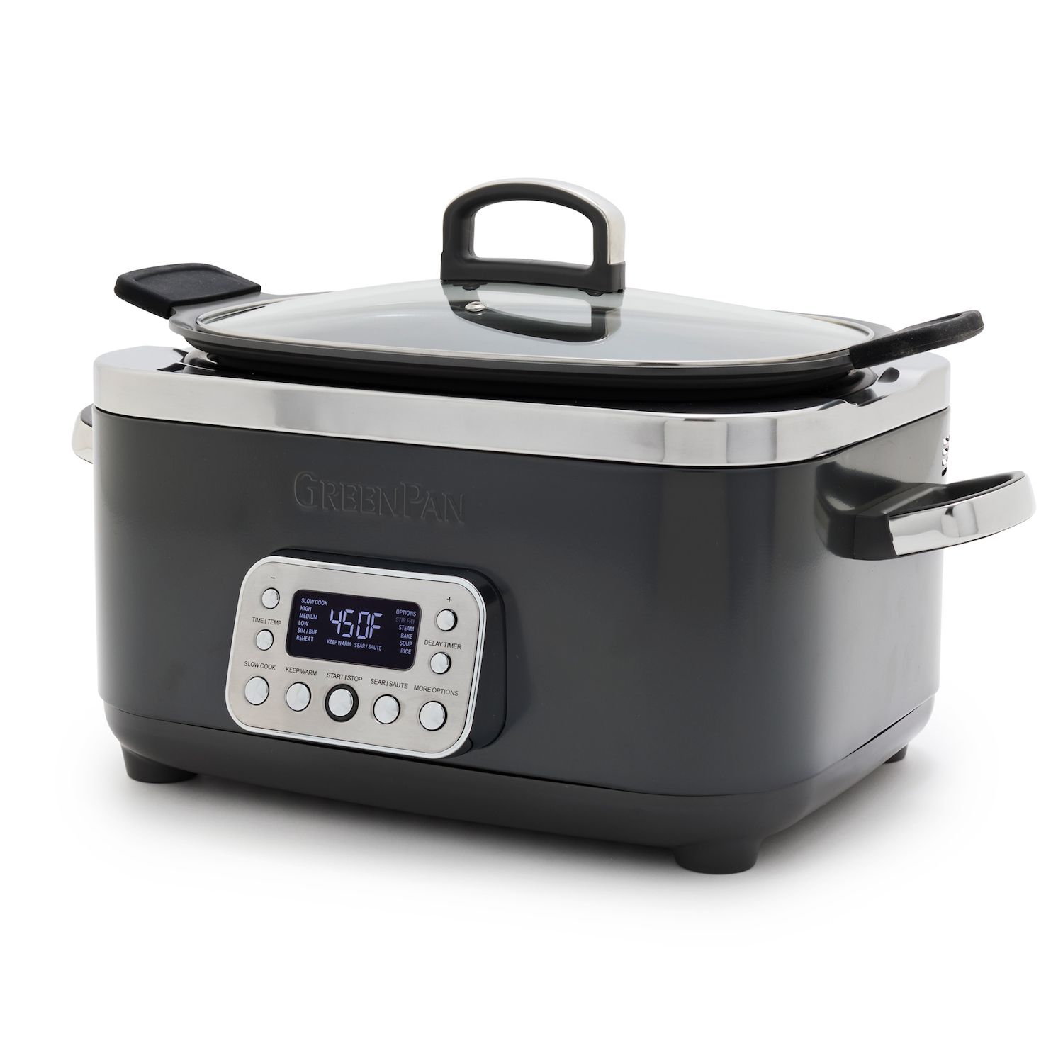 GreenPan Elite 6-qt. Ceramic Nonstick Slow Cooker - Dark Gray