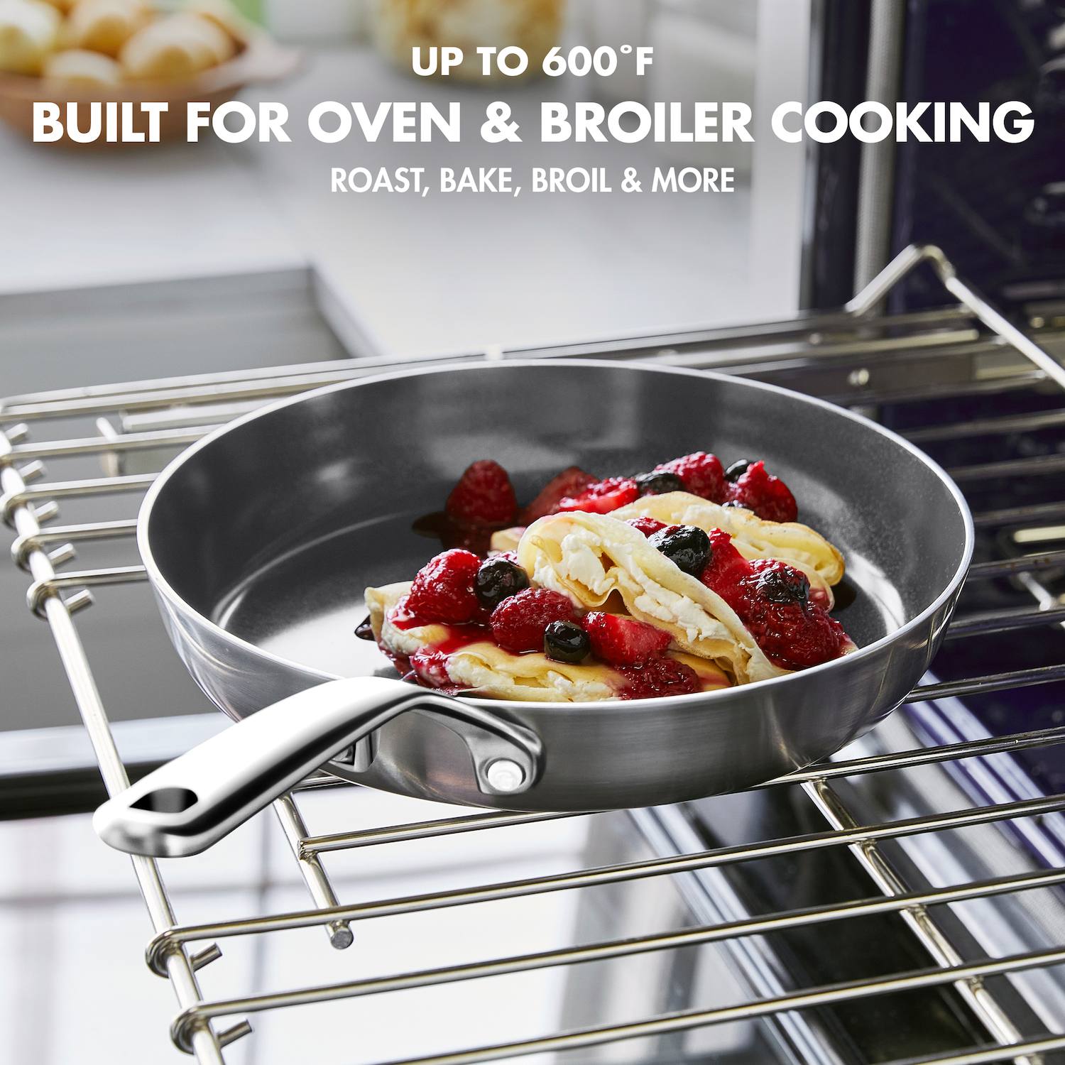 GreenPan GP5 2pc 10"in and 12"in 5Ply Stainless Steel Frying Pan Set