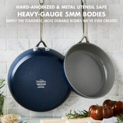 GreenPan GP5 Hard-Anodized Aluminum Healthy Ceramic Nonstick 9.5-in. & 11-in. 2-pc. Frying Pan Skillet Set - Blue