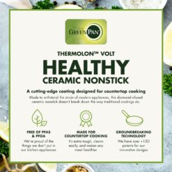 GreenPan Electrics PFAS-Free Ceramic Nonstick Reversible Grill, Griddle & Raclette