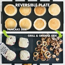 GreenPan Electrics PFAS-Free Ceramic Nonstick Reversible Grill, Griddle & Raclette