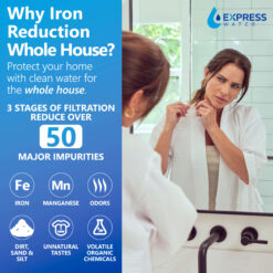 Express Water Iron Manganese, Carbon, and Sediment Whole House Water Filtration System Triple-Stage 15-GPM 5 Micron