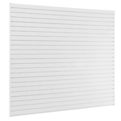 NewAge Products Garage 40 SqFt PVC Slatwall With Locking Hook 41 -Piece 80-in White Steel Multipurpose Accessory kit