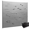 NewAge Products Garage 40 SqFt PVC Slatwall With Locking Hook 41 -Piece 80-in Silver Steel Multipurpose Accessory kit