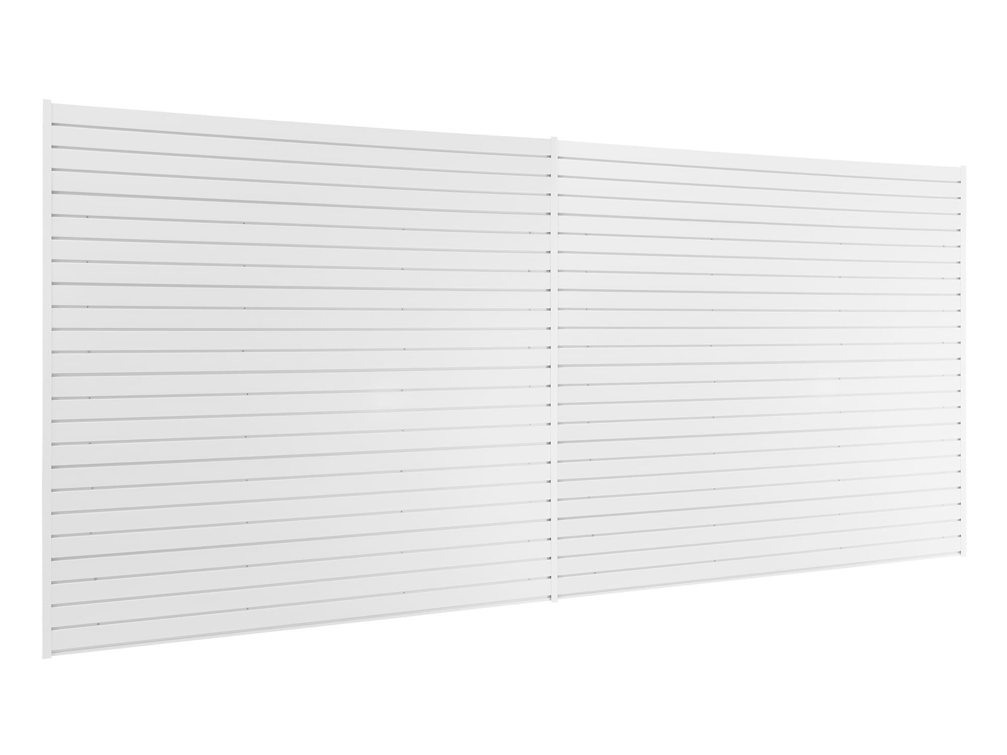 NewAge Products Garage 80 SqFt PVC Slatwall With Locking Hook 41 -Piece 160-in White Steel Multipurpose Accessory kit
