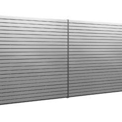 NewAge Products Garage 80 SqFt PVC Slatwall With Locking Hook 41 -Piece 160-in Silver Steel Multipurpose Accessory kit