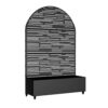Wooakway 4-pc 6 ft. Hx 4 ft. W Raised Garden Bed Metal Planter Box with Trellis Wheels Privacy Screen Elevated Planter - Black