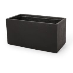 Aoibox outdoor large square lightweight concrete planter 35.25 inch wide 18 inch deep 18 inch high durable weather resistant stone look