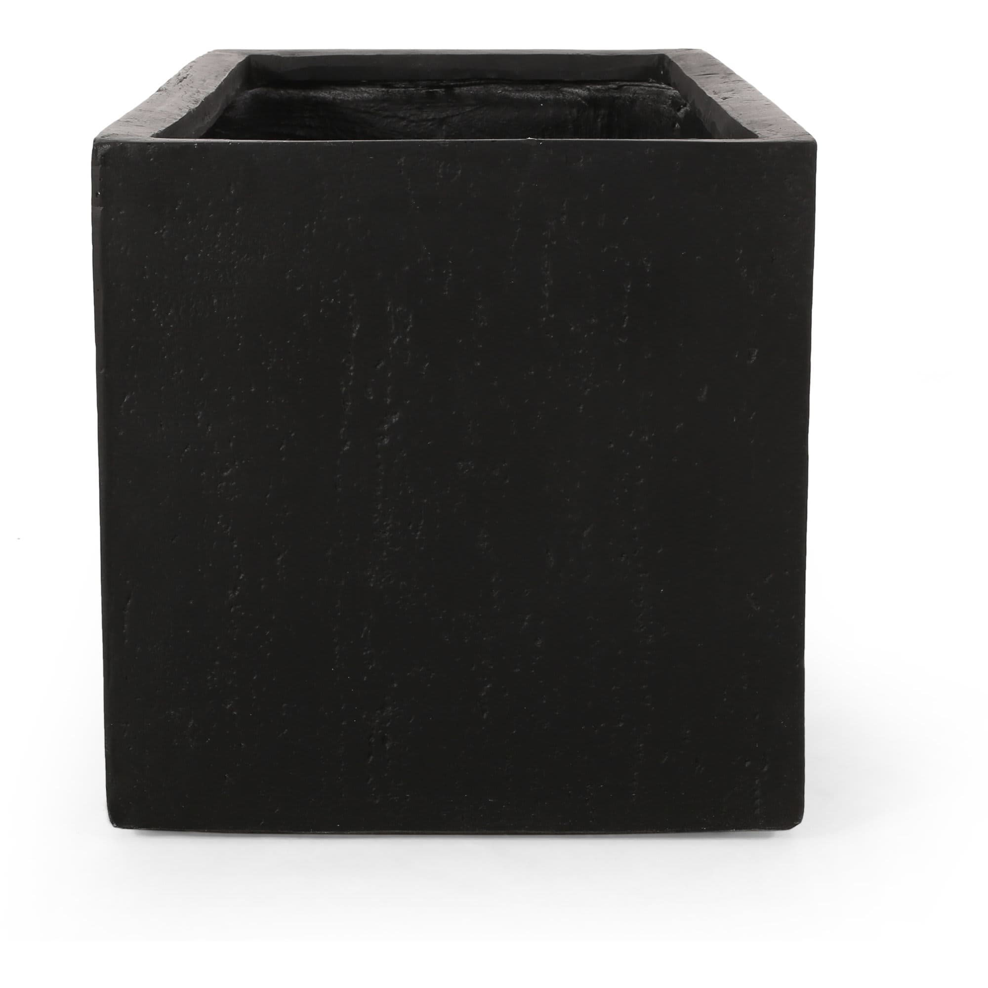 Aoibox outdoor large square lightweight concrete planter 35.25 inch wide 18 inch deep 18 inch high durable weather resistant stone look