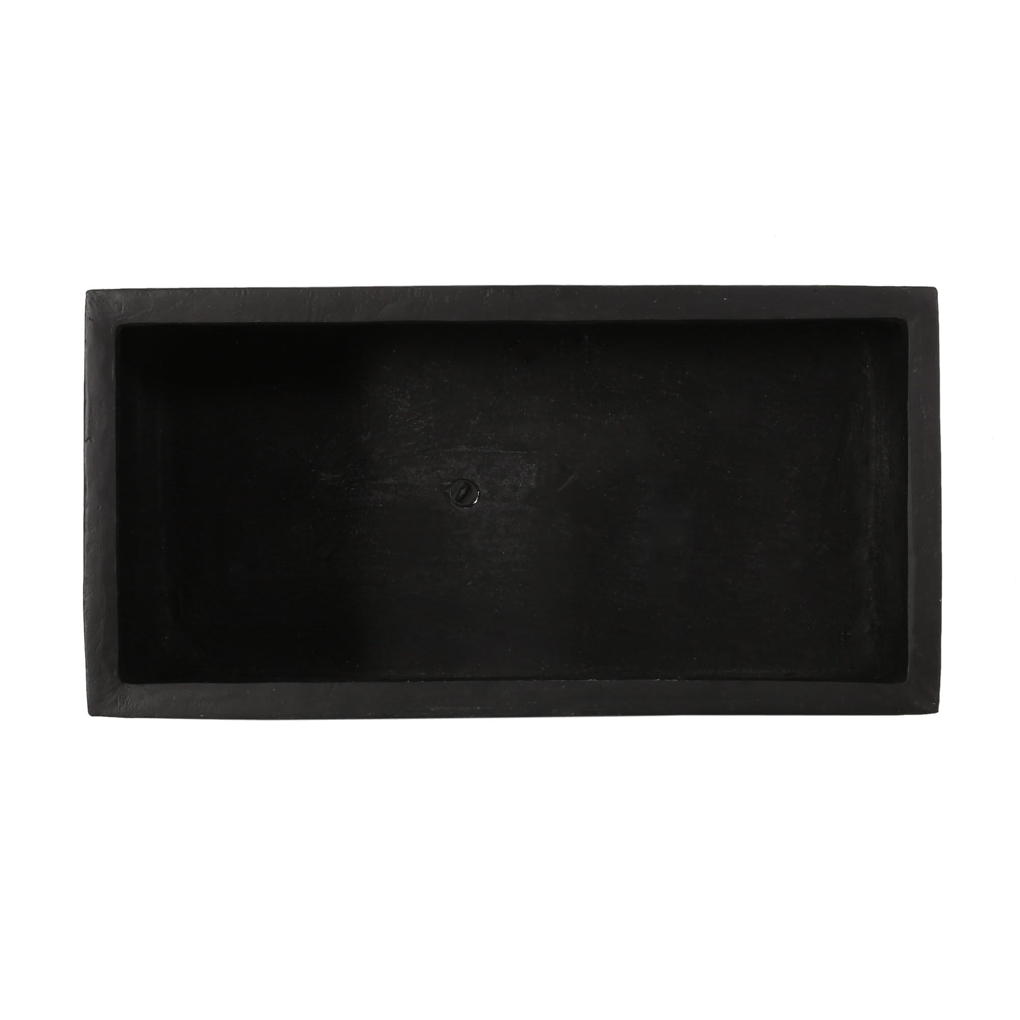 Aoibox outdoor large square lightweight concrete planter 35.25 inch wide 18 inch deep 18 inch high durable weather resistant stone look