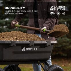Gorilla Carts YARD CART 12-cu ft Poly Yard Cart