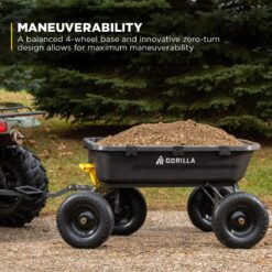Gorilla Carts YARD CART 12-cu ft Poly Yard Cart