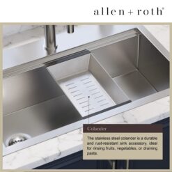 allen + roth Dennison Drop-in or undermount 33-in x 22-in Stainless steel Single bowl 18 -Gauge Workstation Kitchen Sink All-in-One Kit