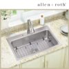 allen + roth Hoffman Drop-in or undermount 33-in x 22-in Stainless steel Single bowl 18 -Gauge Kitchen Sink All-in-One Kit