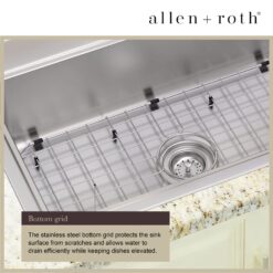 allen + roth Hoffman Drop-in or undermount 33-in x 22-in Stainless steel Single bowl 18 -Gauge Kitchen Sink All-in-One Kit