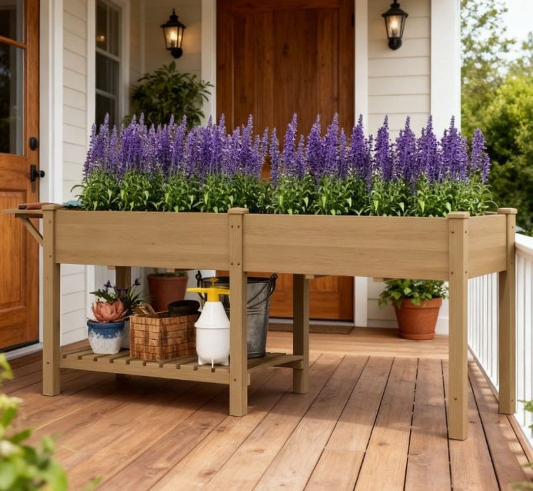 Blisstyle Elevated Garden Bed Wood Raised Garden Box