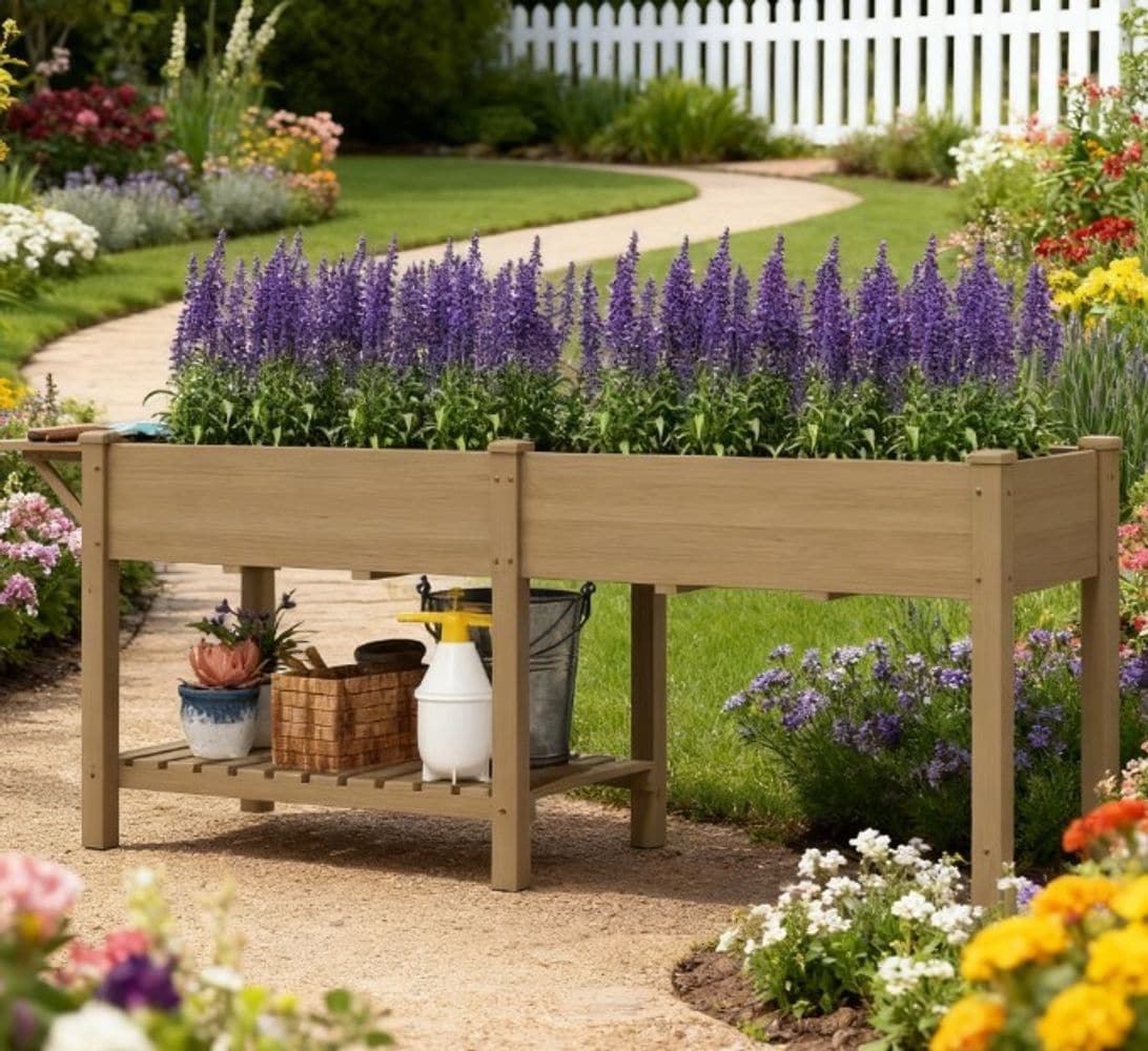 Blisstyle Elevated Garden Bed Wood Raised Garden Box