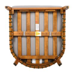Homy Casa AWODC Garden Outdoor Club Chair Set of 1 Green Acacia Wood with Handwoven Rope and Ashen Grey Cushions