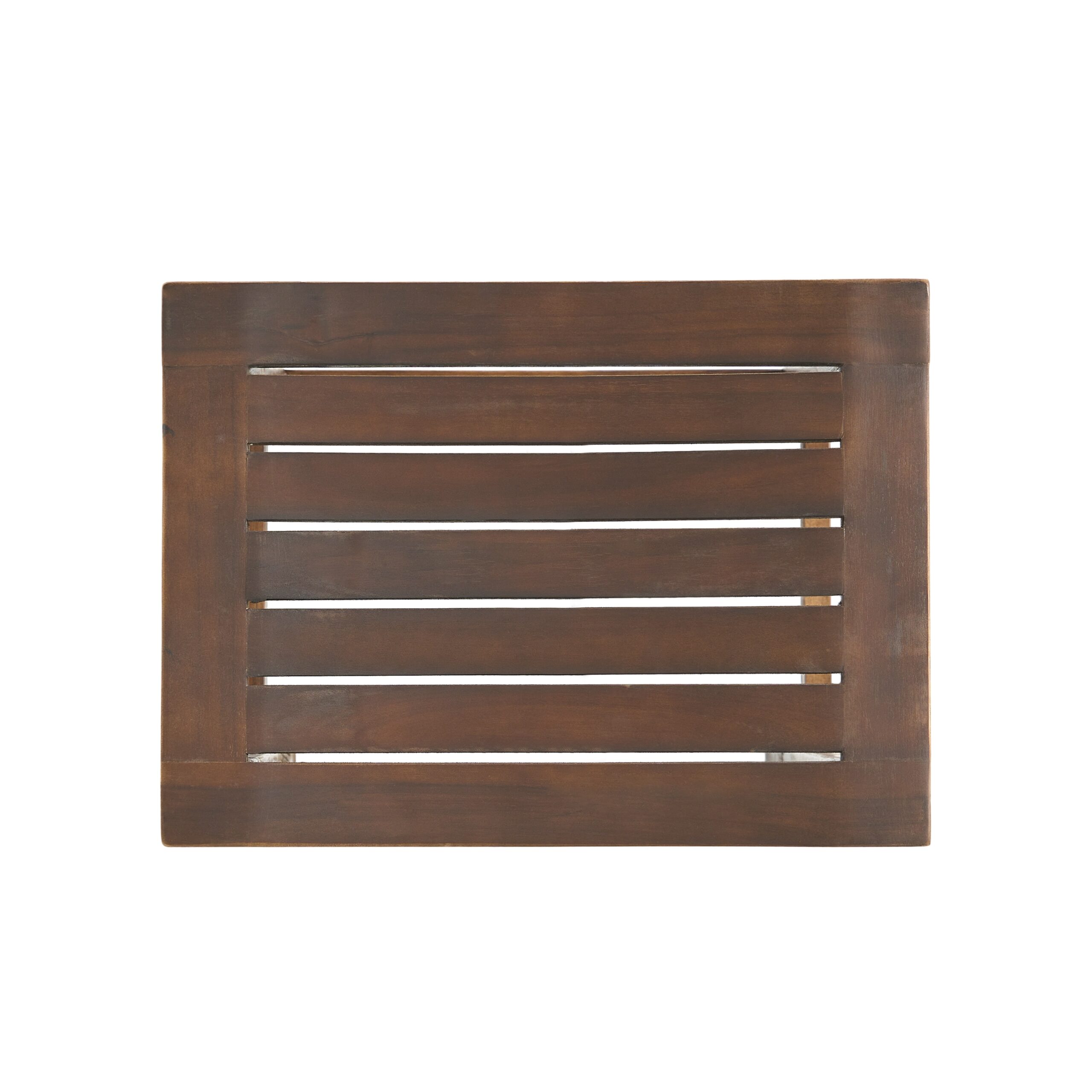 Homy Casa OAWC Outdoor Acacia Wood Counter Height Barstool Set of 2 Mahogany Brown Finish