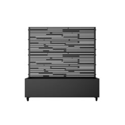 Wooakway 2-pc 4 ft. Hx 4 ft. W Raised Garden Bed Metal Planter Box with Trellis Wheels Privacy Screen Elevated Planter - Black