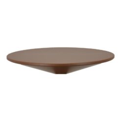 Benzara Round 23.75-in W x 23.75-in L x 16.25-in H Brown Metal Indoor/Outdoor Planter