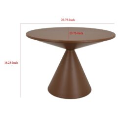 Benzara Round 23.75-in W x 23.75-in L x 16.25-in H Brown Metal Indoor/Outdoor Planter