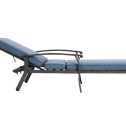 Homy Casa ACLC Aluminium Cast Lounge Chair Outdoor Patio Furniture Blue