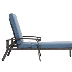 Homy Casa ACLC Aluminium Cast Lounge Chair Outdoor Patio Furniture Blue