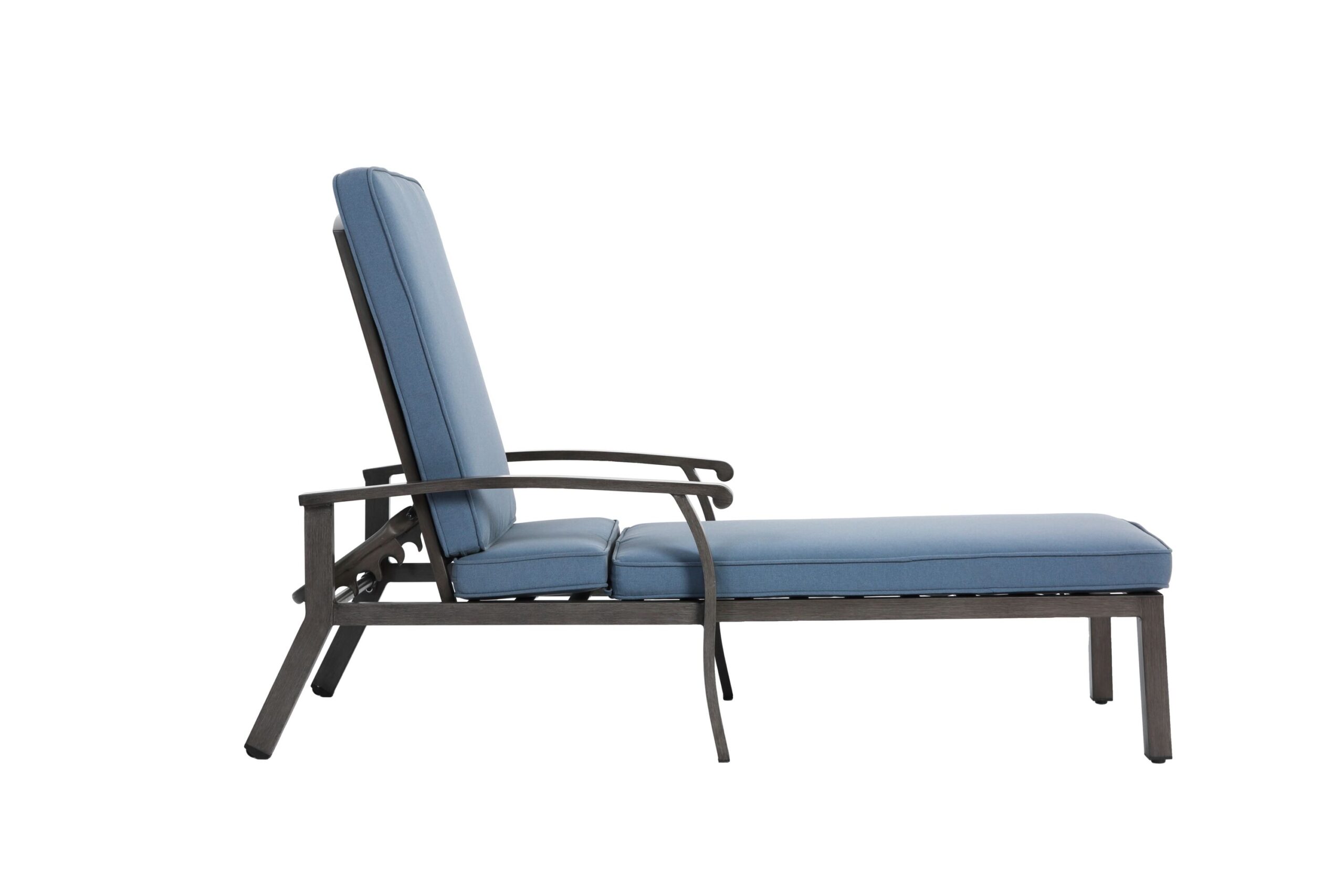 Homy Casa ACLC Aluminium Cast Lounge Chair Outdoor Patio Furniture Blue