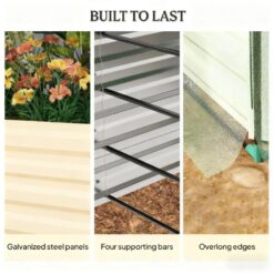 Blisstyle Raised Garden Bed for Flowers Veggies and Herbs Galvanized Steel Planter Box