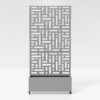 Wooakway 2-pc 6 ft. Hx 3 ft. W Raised Garden Bed Metal Planter Box with Trellis Wheels Privacy Screen Elevated Planter - Gray