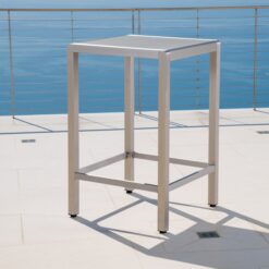 Best Selling Home Decor Cape Coral Square Outdoor Bar height Table 27.56-in W x 27.56-in L