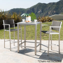 Best Selling Home Decor Cape Coral Square Outdoor Bar height Table 27.56-in W x 27.56-in L