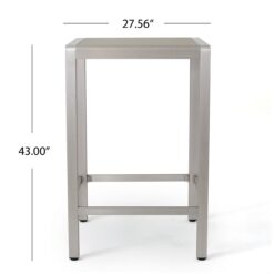Best Selling Home Decor Cape Coral Square Outdoor Bar height Table 27.56-in W x 27.56-in L