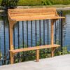JEAREY Acacia Wood Balcony Bar Table 49.75 Inch Height Outdoor