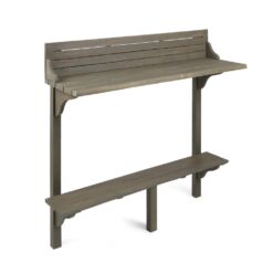 Benzara Patio Tables Rectangle Outdoor Bar height Table 16.5-in W x 48-in L