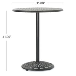 Best Selling Home Decor Tamsin Round Outdoor Bistro Table 35-in W x 35-in L