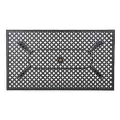 Clihome Patio Tables Rectangle Outdoor Dining Table 37.38-in W x 66.75-in L with Umbrella Hole