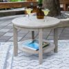 Cambridge Casual Heaton Teak Wood Round Outdoor End Table 24-in W x 24-in L