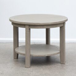 Cambridge Casual Heaton Teak Wood Round Outdoor End Table 24-in W x 24-in L