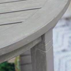 Cambridge Casual Heaton Teak Wood Round Outdoor End Table 24-in W x 24-in L