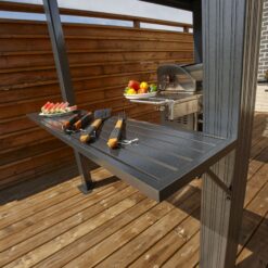 Sojag 5-ft x 8-ft Mykonos Grey Grill Gazebo with Hardtop Roof